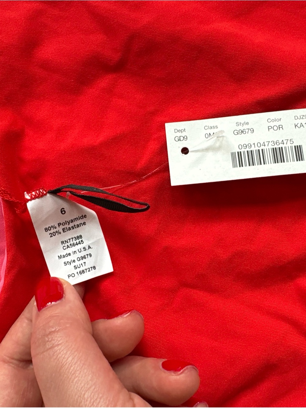 J. Crew Women’s Red Bathing Suit - Picture 7 of 7